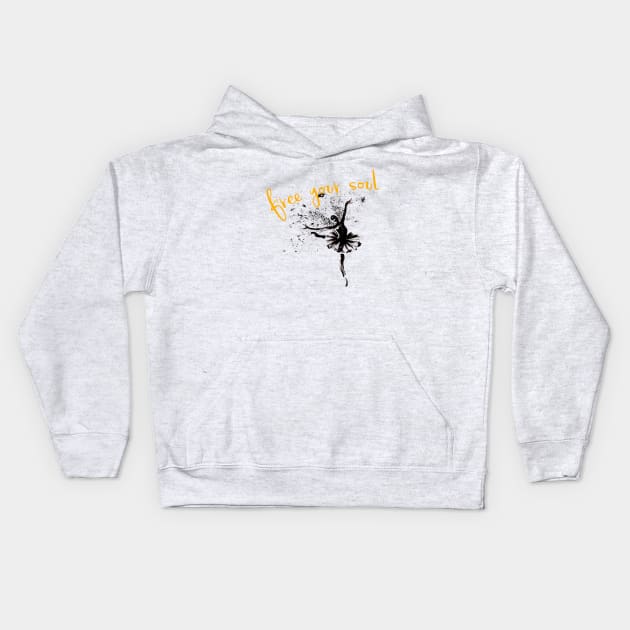 Ballet dancer Kids Hoodie by focusLBdesigns